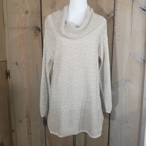Eight Eight Eight Tunic Cowl Neck Sweater Size 1X